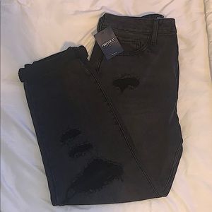 Forever 21 Boyfriend fit ripped jeans